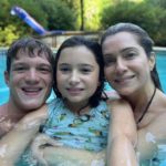 Letícia Spiller com os filhos Pedro e Stella