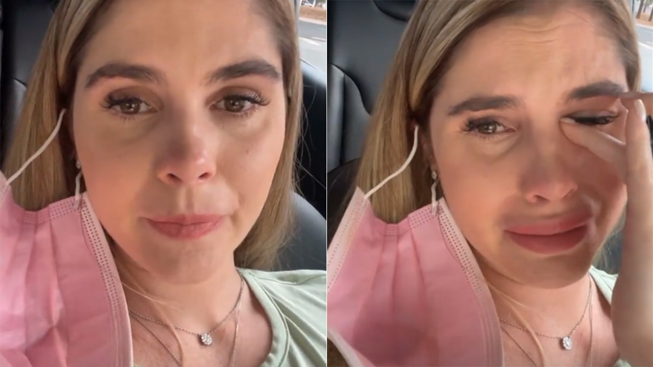 Grávida, Bárbara Evans chora ao falar de problema com bebê