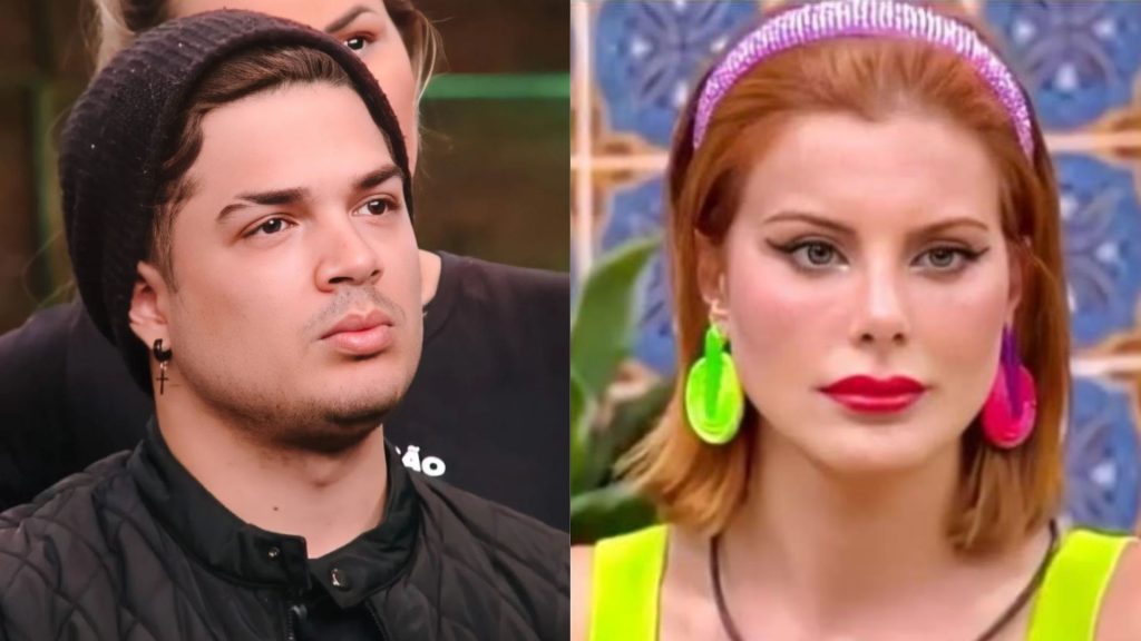 Lucas e Deborah em 'A Fazenda'. Reprodução/Playplus