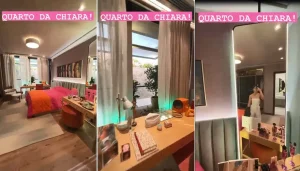 Quarto da personagem Chiara em 'Travessia' — Foto: Reprodução/Instagram