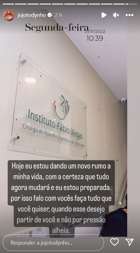 Jojo Todynho anuncia que fará cirurgia bariátrica (Reprodução/Instagram)