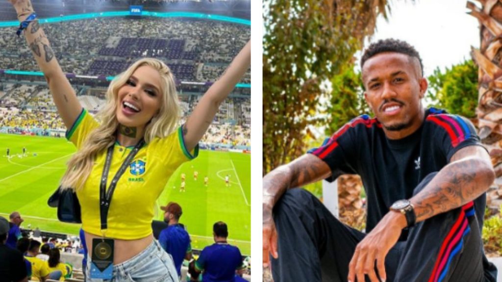 Éder Militão e Karoline Lima. Reprodução/Instagram