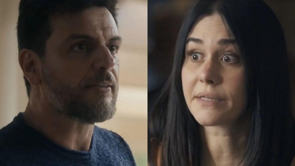 Moretti e Guida em 'Travessia' (Reprodução/TV Globo)