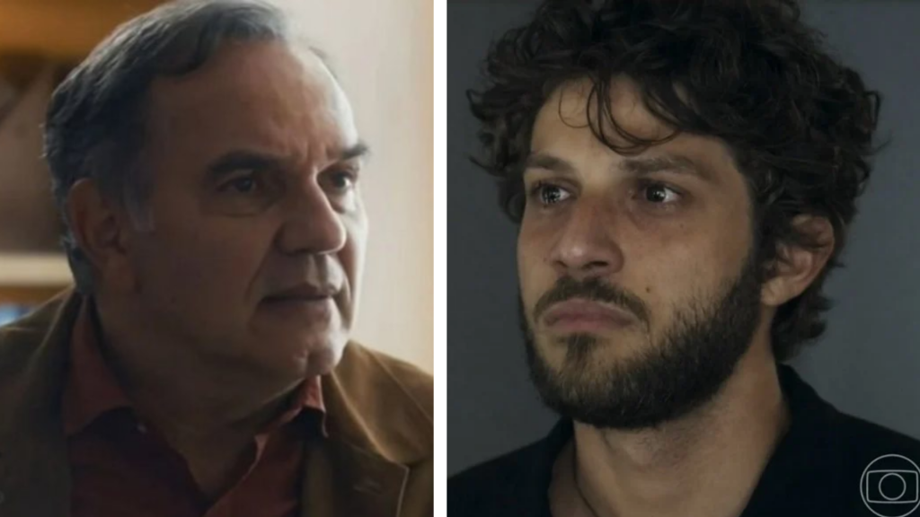 Ari e Guerra em 'Travessia'. Reprodução/TV Globo