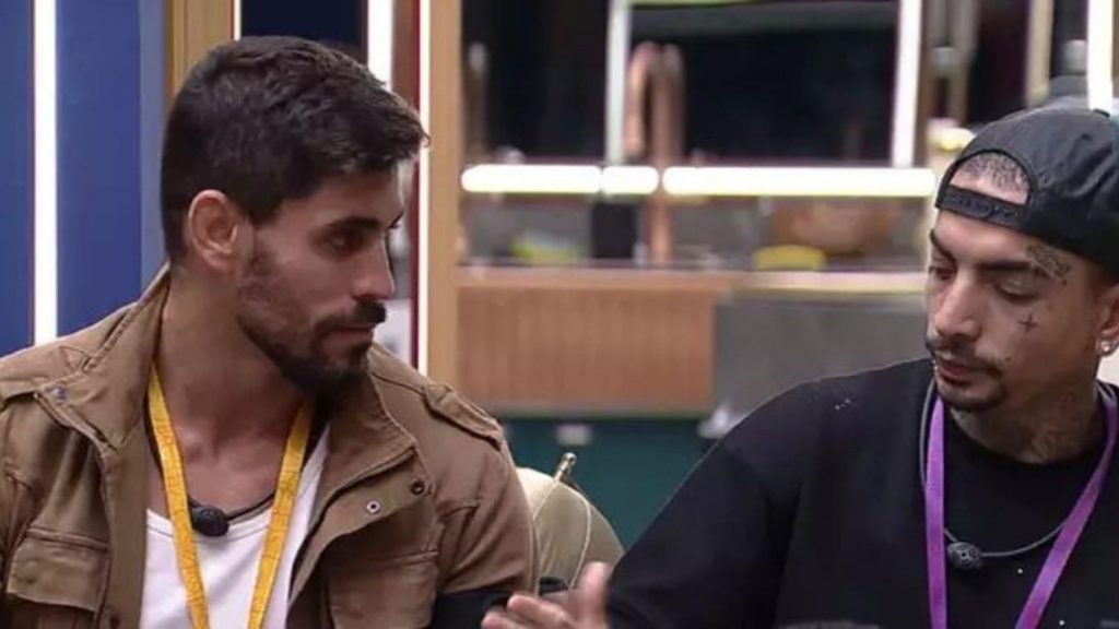 Cara de Sapato e MC Guimê no 'BBB 23'. Reprodução/Globoplay