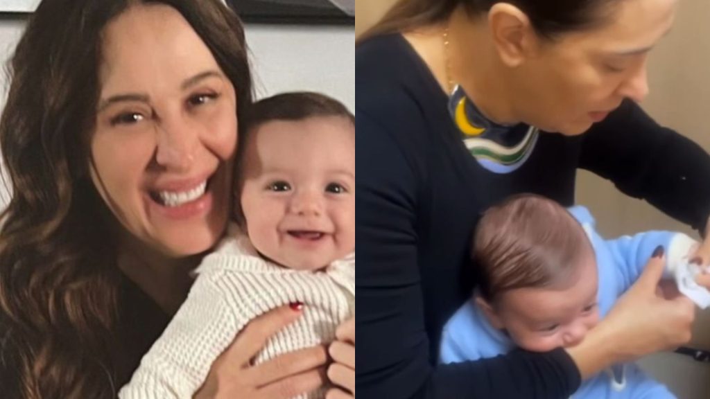 Claudia Raia e o Luca. Reprodução/Instagram