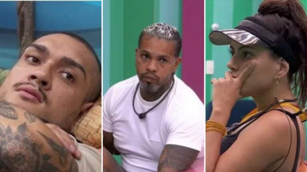 Bin Laden, Rodriguinho e Fernanda no 'BBB 24' — Reprodução/TV Globo