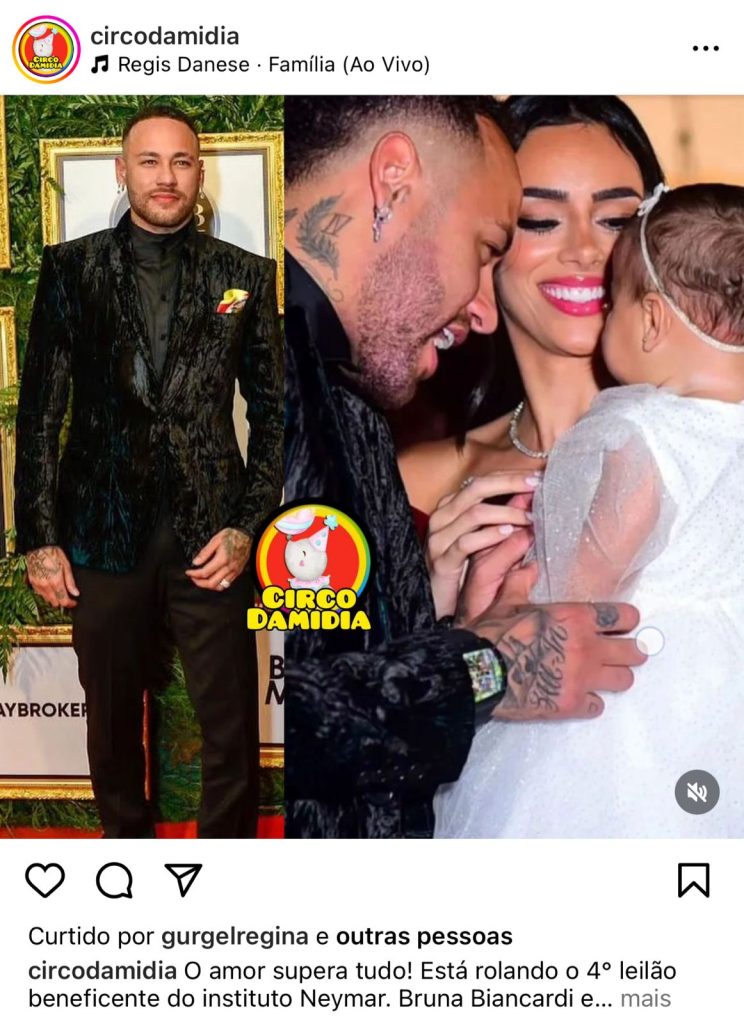 Neymar, Bruna Biancardi e Mavie (Reprodução/Instagram)