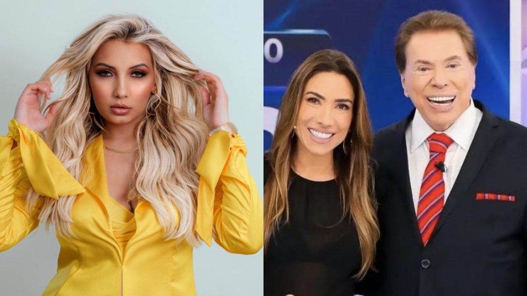 Chaline Grazik, Patrícia Abravanel e Silvio Santos - Reprodução/Instagram