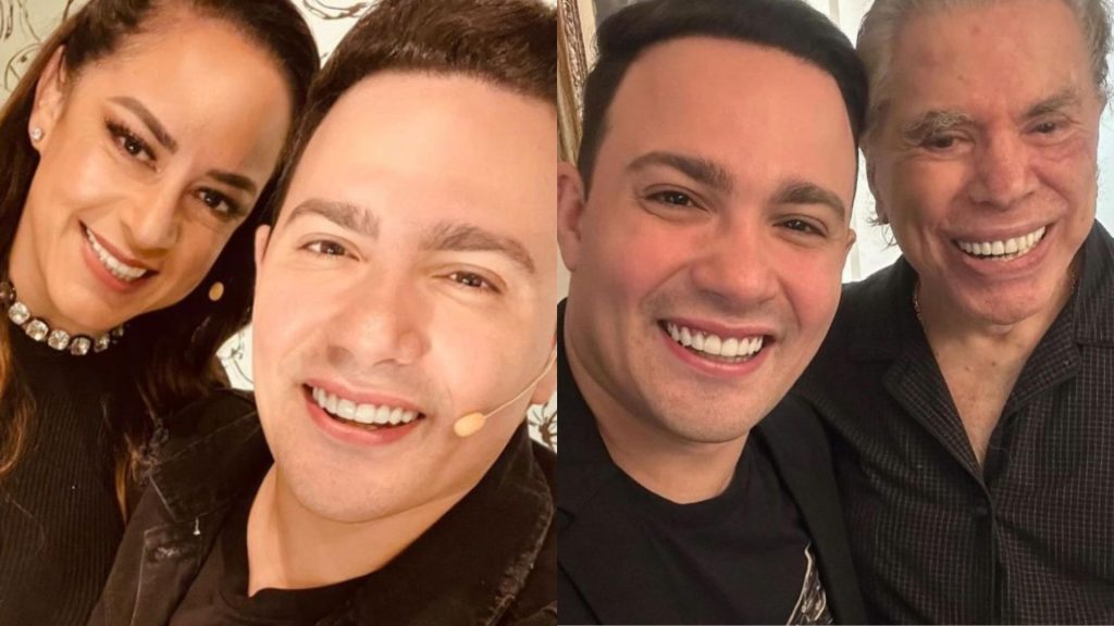 Silvia Abravanel, Gustavo Moura e Silvio Santos - Reprodução/Instagram