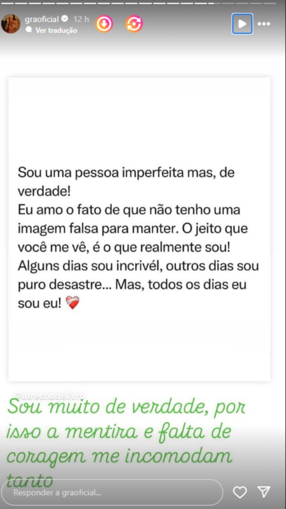 Story de Gracyanne Barbosa - Reprodução/Instagram