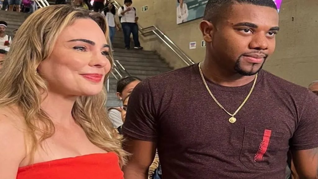 Rachel Sheherazade e Davi Brito em gravação na Record - Crédito: Victória Dowlling/iBahia