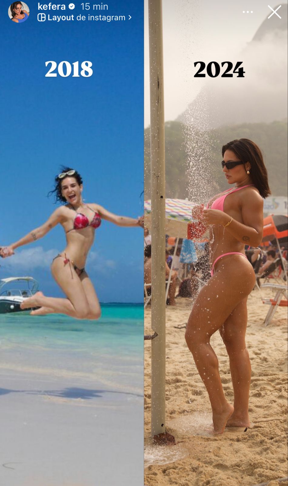 Antes e depois Kéfera Buchmann (Reprodução/Instagram)