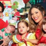 Virginia e Zé Felipe com os filhos na festa de Maria Flor - Reprodução/Instagram