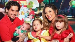 Virginia e Zé Felipe com os filhos na festa de Maria Flor - Reprodução/Instagram