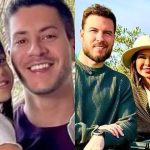 Arthur Aguiar com a filha Sophia, Maíra Cardi e Thiago Nigro