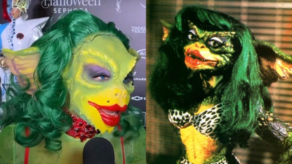 Thelma Assis usa fantasia de 'Gremlin' em Baile de Halloween