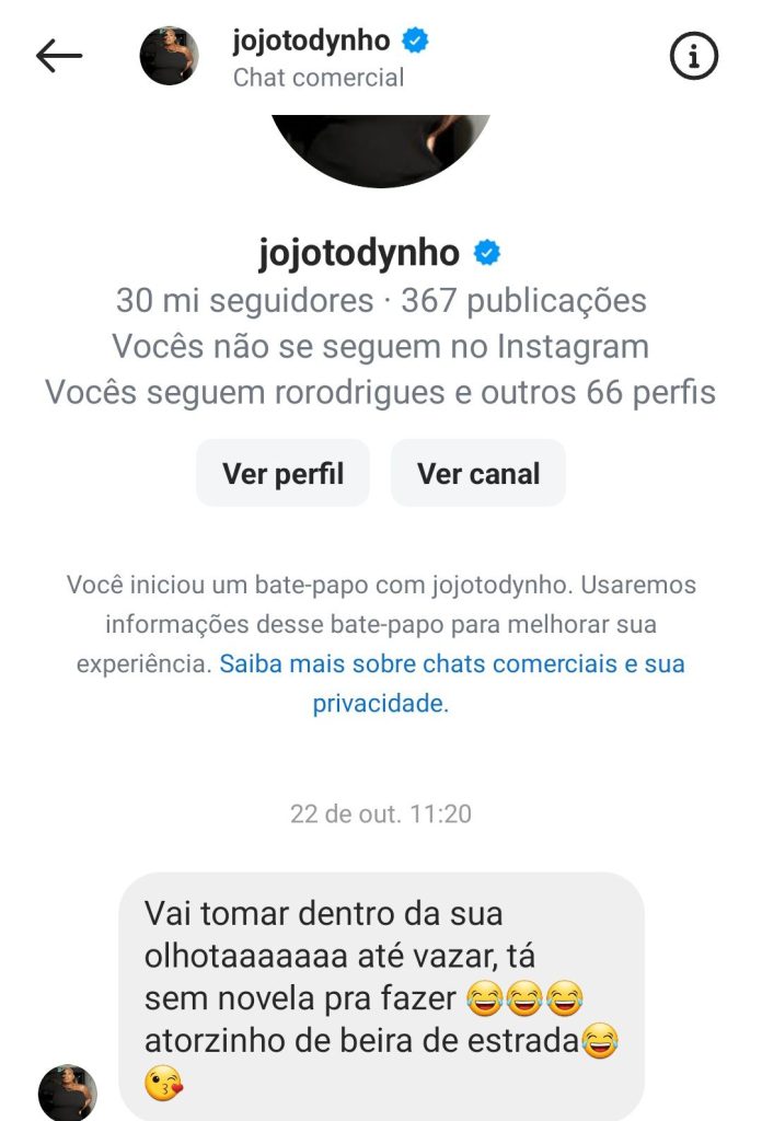 Tuca Andrada expõe ataque de Jojo Todynho