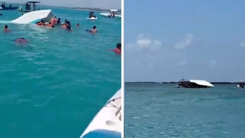 Catamarã afundou no mar, em Maragogi (AL) - Foto: Redes sociais/Reprodução