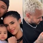 Neymar com Bruna Biancardi e filhas, Mavie e Helena