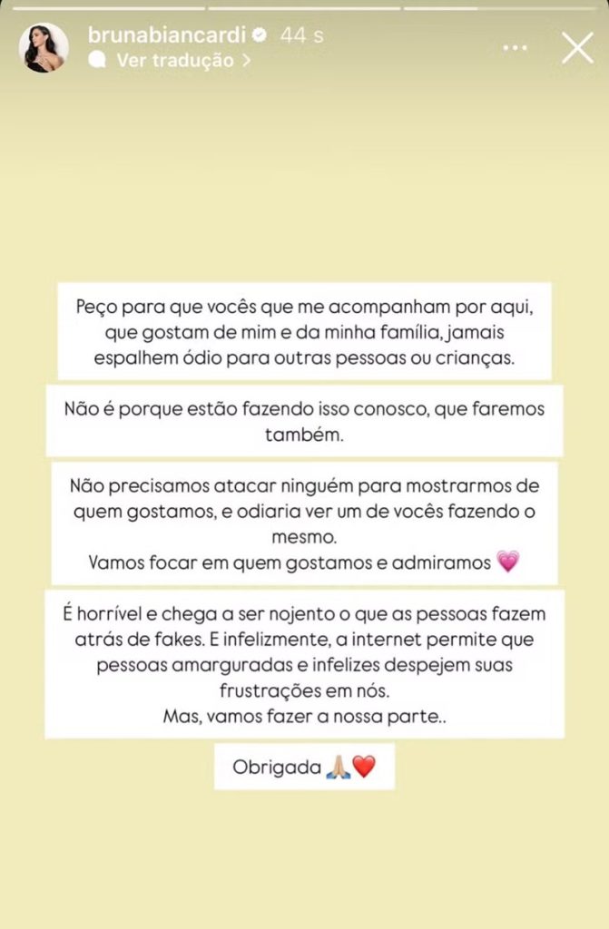 Story de Bruna Biancardi - Reprodução/Instagram