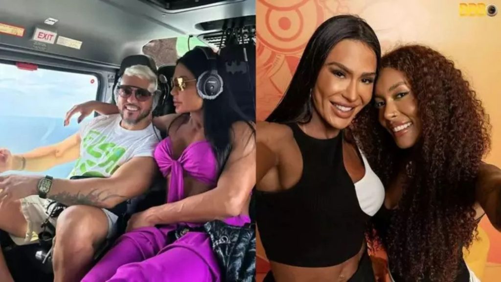 Gracyanne com Belo e com a irmã, Giovanna - Reprodução/Instagram