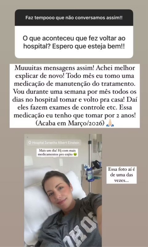 Fabiana Justus faz post (Reprodução/Instagram)