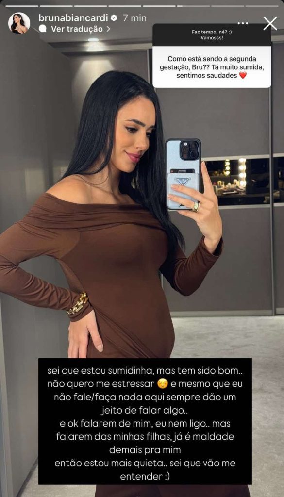 Grávida, Bruna Biancardi quebra silêncio e revela real motivo do 'sumiço' das redes sociais