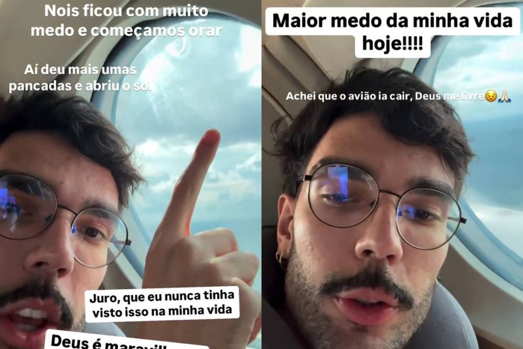 Luan Pereira passa susto e enfrenta forte turbulência em voo