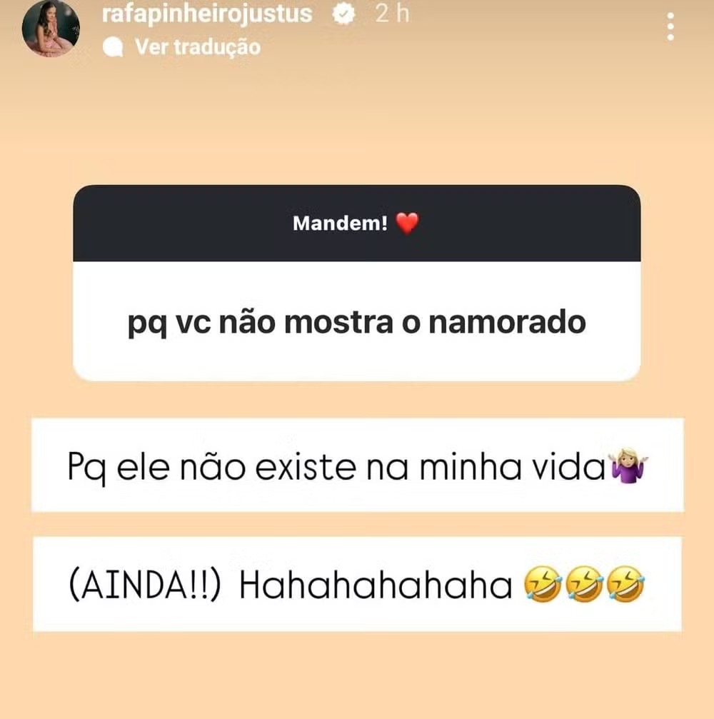 Rafa Justus faz post (Reprodução/Instagram)