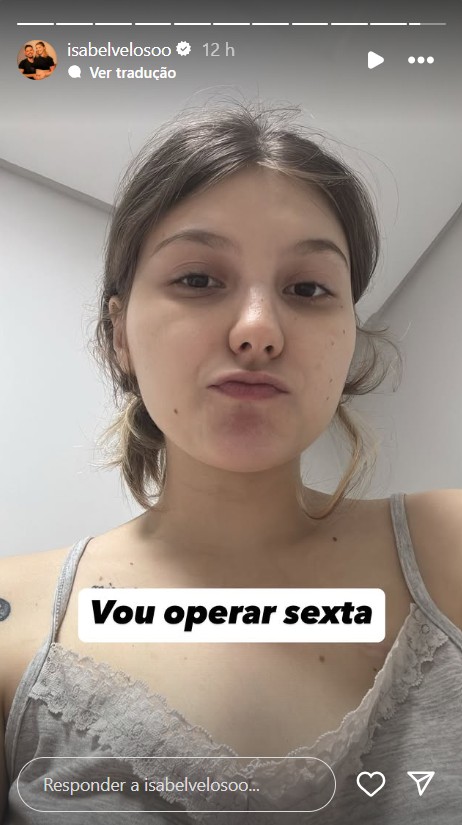 Story de Isabel Veloso - Reprodução/Instagram