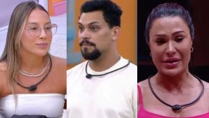 Renata, Vinicius e Gracyanne no 'BBB 25' - Reprodução/Globoplay